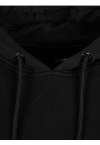 Les Hommes Bluza "Oversize" | LHH702750B | Oversize Hoodie | Mężczyzna | Czarny. Typ kołnierza: kaptur. Kolor: czarny. Materiał: bawełna. Wzór: aplikacja