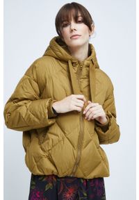 medicine - Medicine kurtka puchowa damska kolor zielony zimowa. Kolor: zielony. Materiał: puch. Sezon: zima #4