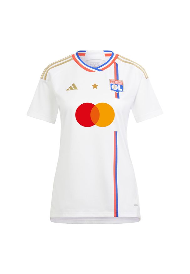 Adidas - Olympique Lyonnais 23/24 Home Jersey. Kolor: biały. Materiał: jersey