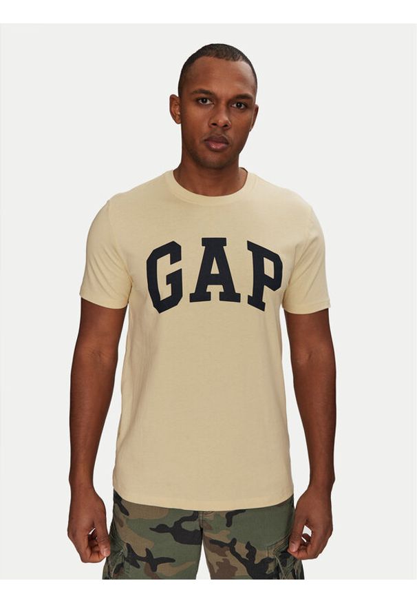 GAP - Gap T-Shirt 856659-26 Żółty Regular Fit. Kolor: żółty. Materiał: bawełna