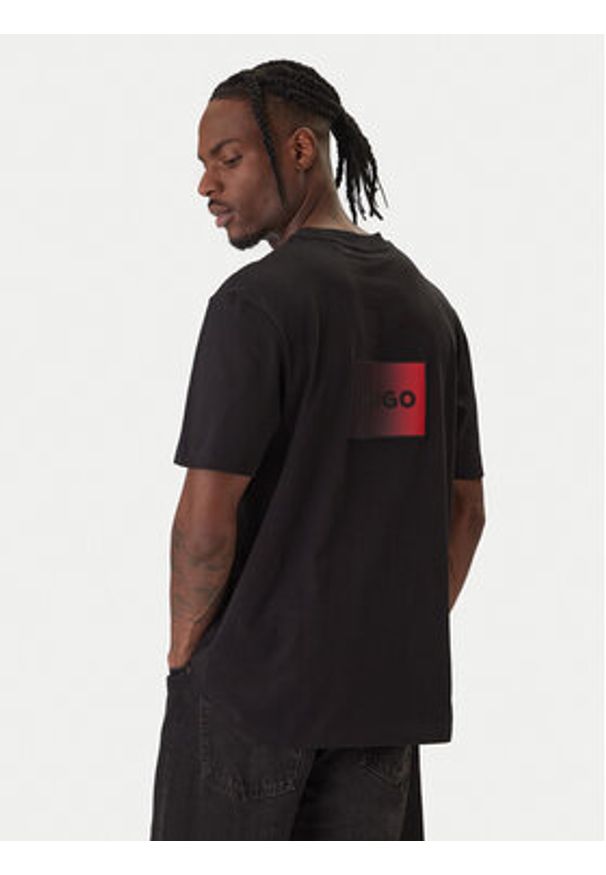 Hugo - HUGO T-Shirt Danoto 50553144 Czarny Regular Fit. Kolor: czarny. Materiał: bawełna