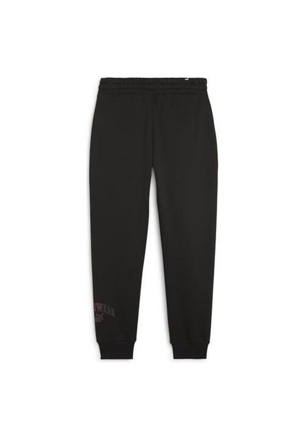 Spodnie sportowe damskie Puma Ess+ Logo Lab. Kolor: czarny. Materiał: dresówka
