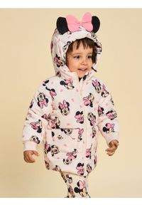 Sinsay - Ocieplana kurtka z kapturem Minnie Mouse - kremowy. Typ kołnierza: kaptur. Kolor: kremowy. Wzór: motyw z bajki