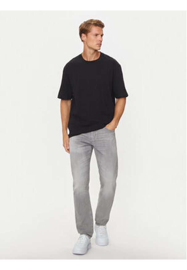 Armani Exchange T-Shirt 6DZTLK ZJ2ZZ 1200 Czarny Regular Fit. Kolor: czarny. Materiał: bawełna