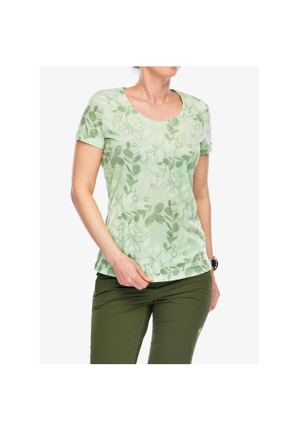 Koszulka szybkoschnąca damska Vaude Skomer AOP T-Shirt. Kolor: zielony