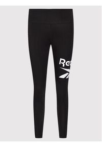 Reebok Legginsy Identity Logo GL2547 Czarny Slim Fit. Kolor: czarny. Materiał: bawełna