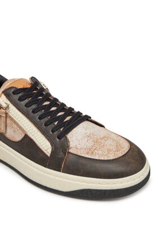 Giuseppe Zanotti - GIUSEPPE ZANOTTI Sneakersy RM50004/003 Brązowy. Kolor: brązowy. Materiał: skóra