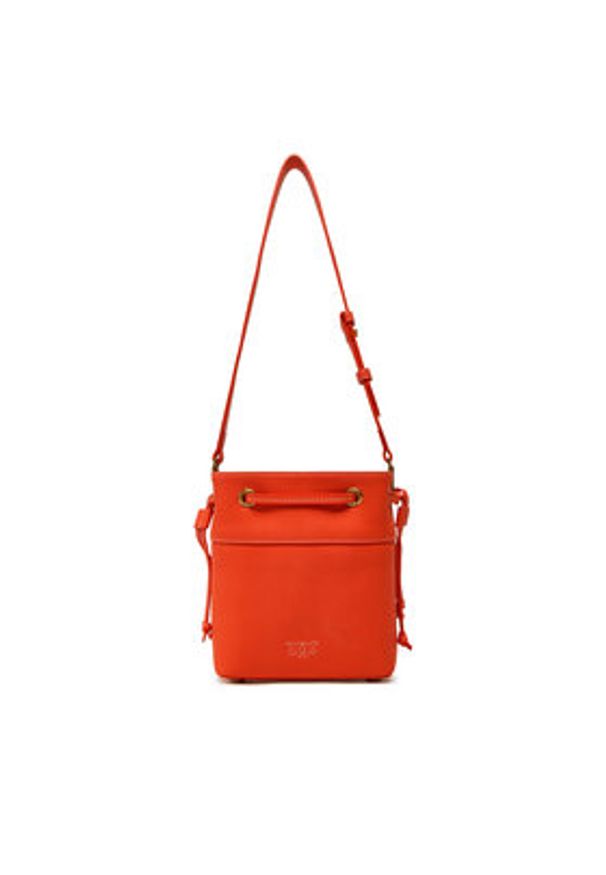 Pinko - PINKO Torebka SECCHIELLO MINI 104303 A29Q L84Q Czerwony. Kolor: czerwony. Materiał: skórzane