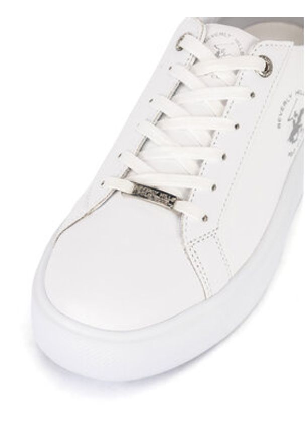 Beverly Hills Polo Club Sneakersy V12-712 Biały. Kolor: biały. Materiał: skóra