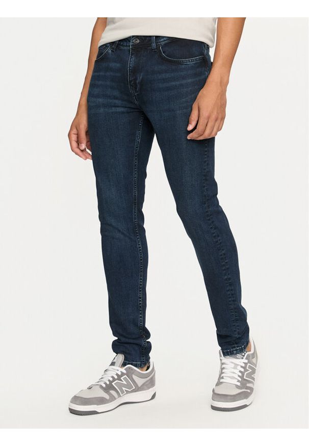 Pepe Jeans Jeansy PM207387 Granatowy Skinny Fit. Kolor: niebieski