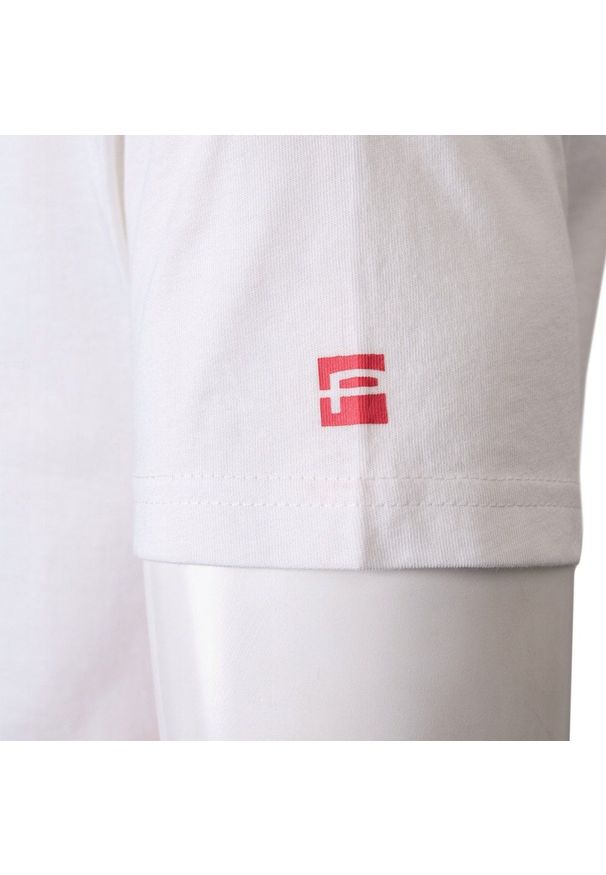 Biała Męska Koszulka (T-Shirt) - Pako Jeans - Żaglówka. Okazja: na co dzień. Kolor: biały. Materiał: bawełna. Wzór: nadruk. Styl: casual