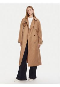 Calvin Klein Trencz LV044C501G Brązowy Regular Fit. Kolor: brązowy. Materiał: bawełna #5