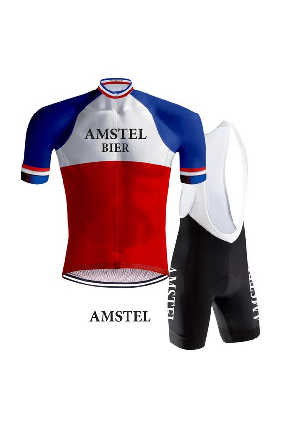 REDTED - Camisola DE CICLISMO Retro CERVEJA AMSTEL - VERMELHA. Kolor: czerwony. Materiał: poliester