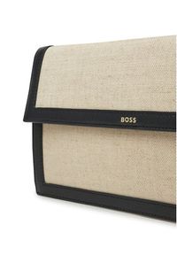 BOSS Duży Portfel Damski Alyce Flat Pouch CV 50542077 Beżowy. Kolor: beżowy. Materiał: materiał #4