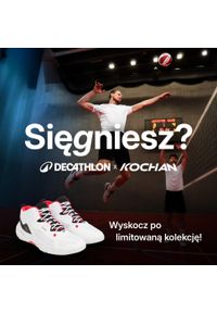 KIPSTA - Buty do siatkówki Kipsta VB900 Cushion Mid, Jakub Kochanowski Player Edition. Kolor: biały, czerwony, wielokolorowy. Wzór: geometria. Sport: siatkówka