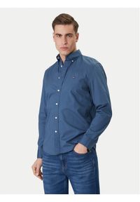 TOMMY HILFIGER - Tommy Hilfiger Koszula MW0MW37550 Niebieski Regular Fit. Kolor: niebieski. Materiał: bawełna #1