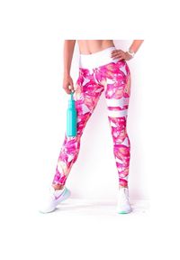 2SkIN - Kolorowe legginsy na fitness damskie 2skin CAMPARI. Kolor: wielokolorowy. Materiał: elastan, poliester. Wzór: kolorowy. Sport: fitness