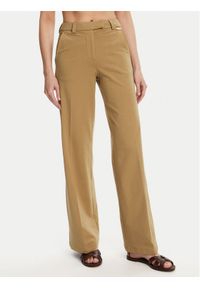 Silvian Heach Spodnie materiałowe Liovica GPP25421PA Beżowy Wide Leg. Kolor: beżowy. Materiał: bawełna