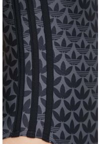 adidas Originals jednoczęściowy strój kąpielowy kolor czarny miękka miseczka. Kolor: czarny. Materiał: skóra, dzianina, materiał. Wzór: ze splotem #4