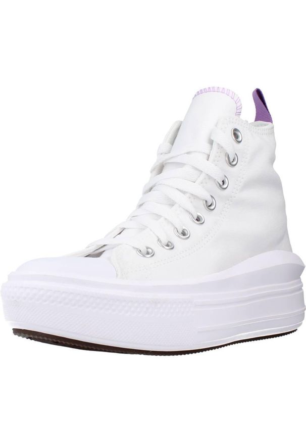 Tenisówki Converse Model Chuck Taylor All Star Move Hi Kolor Biały. Okazja: na co dzień. Kolor: biały. Materiał: tkanina. Model: Converse All Star