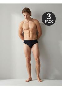 Sinsay - Majtki slipy 3 pack - czarny. Kolor: czarny #1