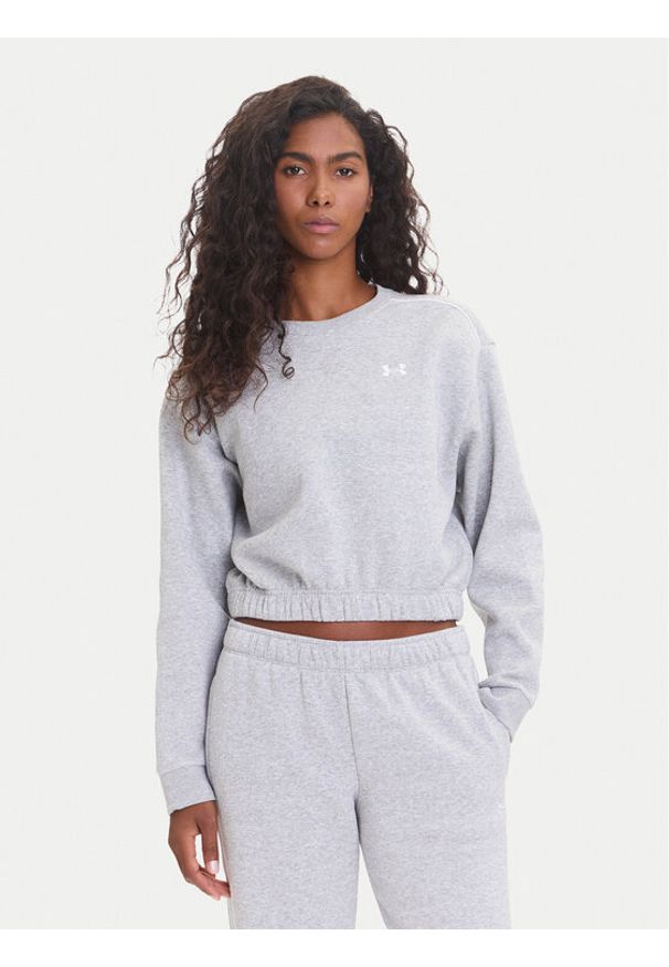 Under Armour Bluza Ua Rival 6007035 Szary Loose Fit. Kolor: szary. Materiał: bawełna