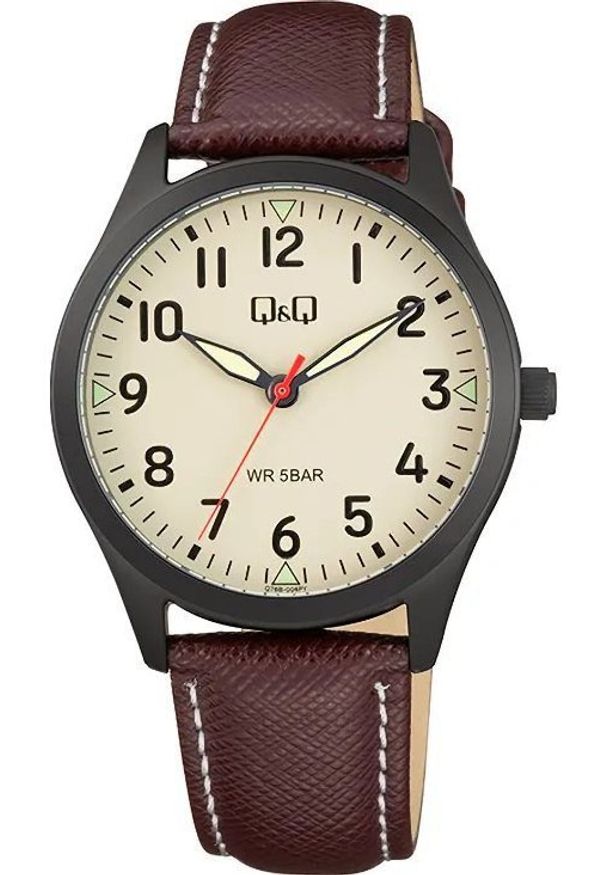 Zegarek Q&Q Q76B-004P męski wodoszczelny czarny matowy .. Kolor: czarny