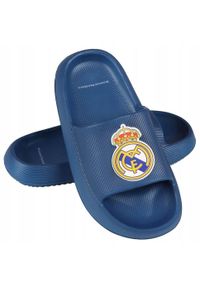 Real Madrid - Real Madryt klapki Beach Pool Flip Flops Blue Eva granatowe. Kolor: niebieski. Styl: sportowy
