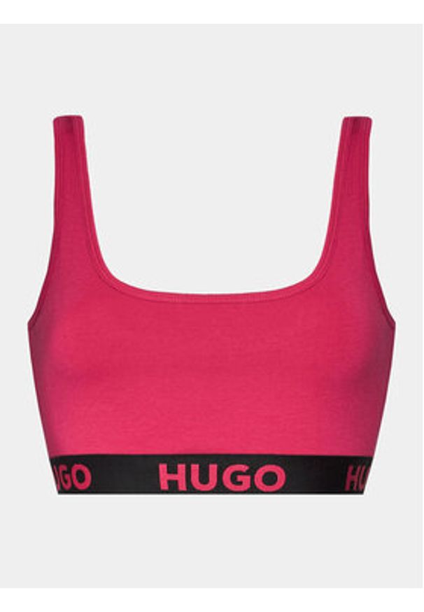 Hugo Biustonosz top Sporty Logo 50480172 Różowy. Kolor: różowy. Materiał: bawełna