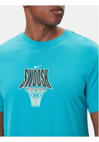 Nike T-Shirt HJ3466 345 Turkusowy Regular Fit. Kolor: turkusowy. Materiał: bawełna