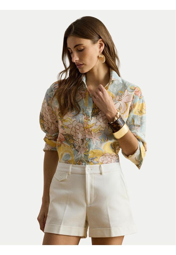 Lauren Ralph Lauren - LAUREN RALPH LAUREN Koszula 200P08906001 Kolorowy Relaxed Fit. Materiał: len. Wzór: kolorowy