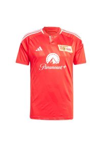 Adidas - Koszulka 1. FC Union Berlin 23/24 Home Kids. Kolor: biały, wielokolorowy, czerwony. Materiał: materiał #1