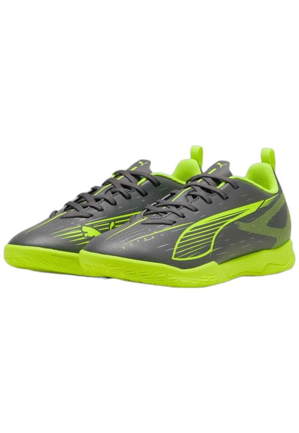 Puma - Buty piłkarskie dziecięce PUMA Ultra 5 Play IT Jr matte aged alert/puma aged. Kolor: szary. Sport: piłka nożna