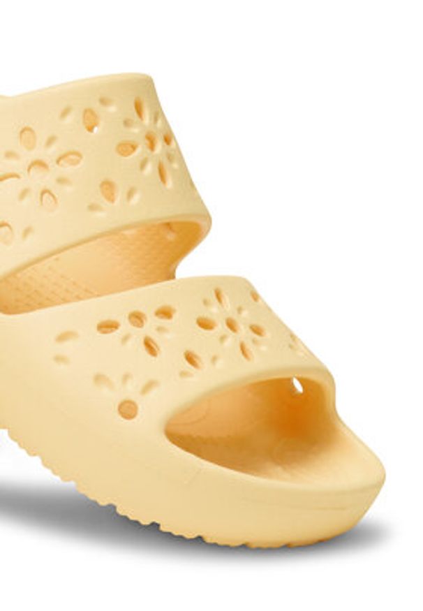 Crocs Klapki Classic Floral Cutout Sandal 210966 Pomarańczowy. Kolor: pomarańczowy
