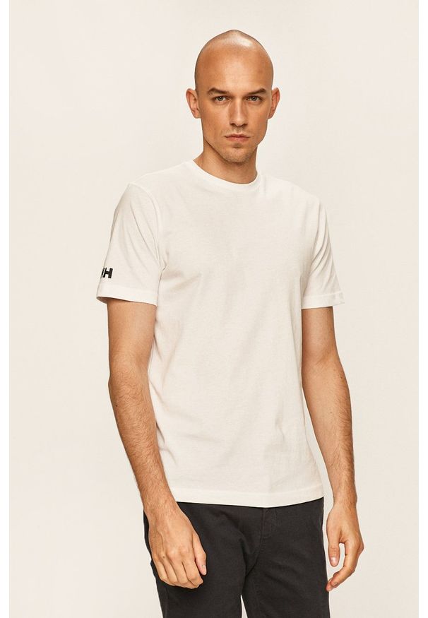 Helly Hansen - T-shirt. Okazja: na co dzień. Kolor: biały. Materiał: dzianina. Styl: casual