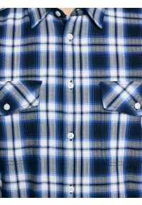 Big-Star - Koszula męska bawełniana w kratę niebieska Koliserson 401. Typ kołnierza: kołnierzyk klasyczny. Kolor: niebieski. Materiał: bawełna. Wzór: jodełka. Styl: klasyczny, elegancki #7