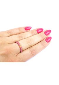 Brazi Druse Jewelry - Pierścionek Turmalin Różowy. Materiał: srebrne. Kolor: różowy #2
