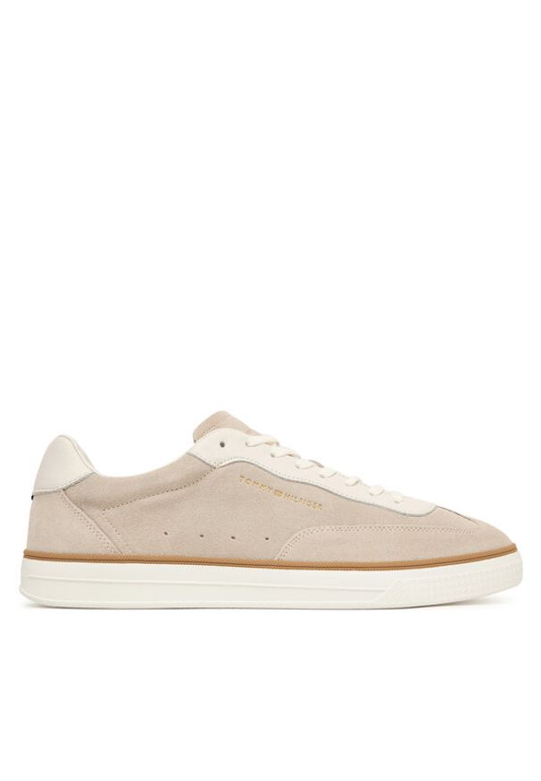TOMMY HILFIGER - Tommy Hilfiger Sneakersy Lo Lux FM0FM05882 Beżowy jasny. Kolor: beżowy. Materiał: skóra, zamsz