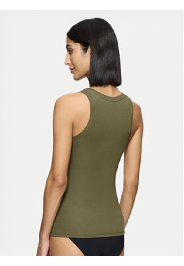 Triumph Top Beauty Layers 10221176 Zielony Slim Fit. Kolor: zielony. Materiał: lyocell