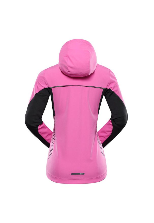 ALPINE PRO - Kurtka damska sportowa Alpine Pro Keraka softshellowa. Kolor: różowy. Materiał: softshell. Sport: turystyka piesza