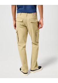 Wrangler - WRANGLER MĘSKIE SPODNIE MATERIAŁOWE WRANGLER CASEY JONES CARGO REGULAR SADDLE 112356844. Materiał: materiał #4