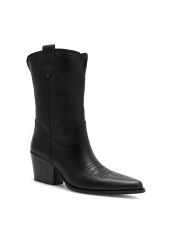 Badura Kowbojki 222FW92 Czarny. Kolor: czarny. Materiał: skóra