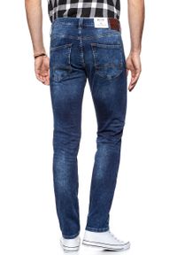 Mustang - SPODNIE MĘSKIE MUSTANG Oregon Tapered K DENIM BLUE 1006064 5000 683. Stan: obniżony