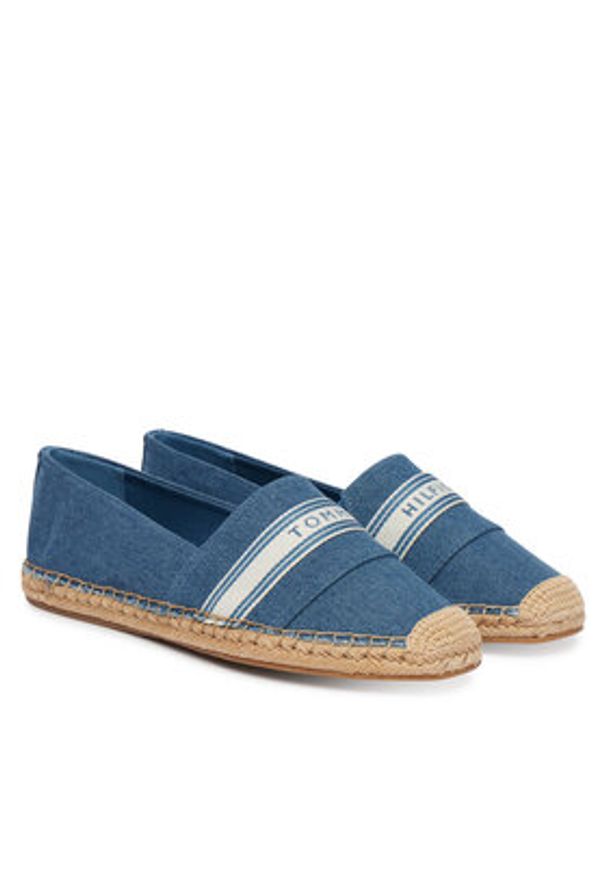 TOMMY HILFIGER - Tommy Hilfiger Espadryle Hilfiger Webbing Espadrille FW0FW09334 Niebieski. Kolor: niebieski. Materiał: materiał