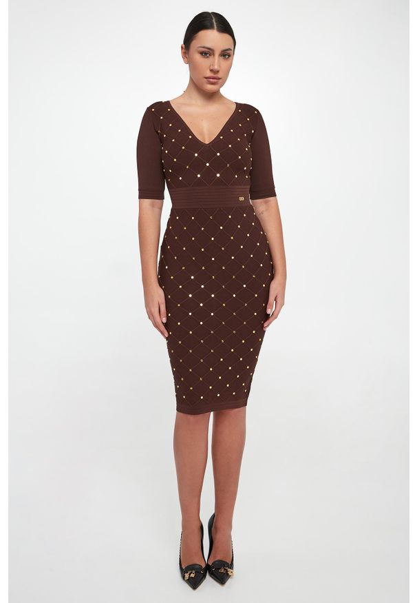 Elisabetta Franchi - Sukienka dzianinowa ELISABETTA FRANCHI. Materiał: dzianina