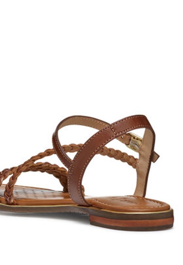 Geox Sandały D Sozy Plus D55DQD 081KY C5F2L Brązowy. Kolor: brązowy. Materiał: skóra