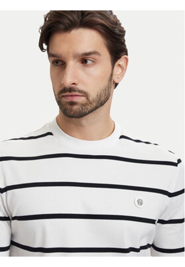 BOSS T-Shirt C-Taut 01 50555844 Kremowy Regular Fit. Kolor: kremowy. Materiał: bawełna