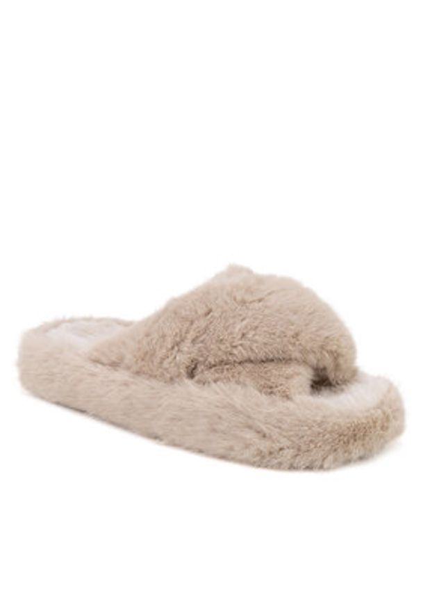 DeeZee Kapcie P4194523 Beżowy. Kolor: beżowy. Materiał: materiał