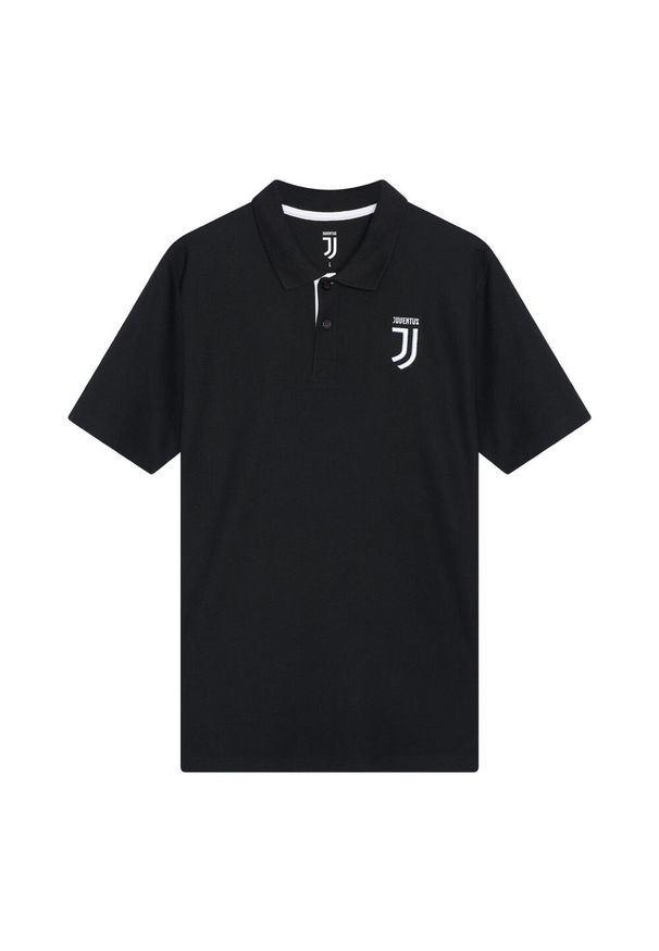 JUVENTUS FC - Juventus polo męskie. Typ kołnierza: polo. Kolor: czarny. Materiał: bawełna