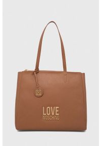 Love Moschino torebka kolor brązowy. Kolor: brązowy. Rodzaj torebki: na ramię #1